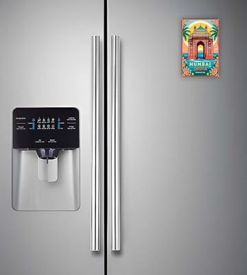 Mumbai Indian State Wooden Fridge Magnet Sticker Almirah, Refrigerator, Home & Kitchen Door Travel Souvenir & Gift Items Magnet